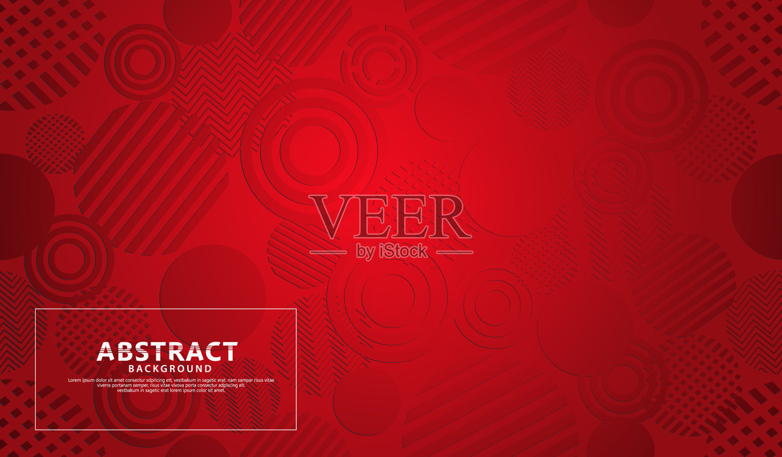 彩色现代几何圆线图案抽象背景插画图片素材