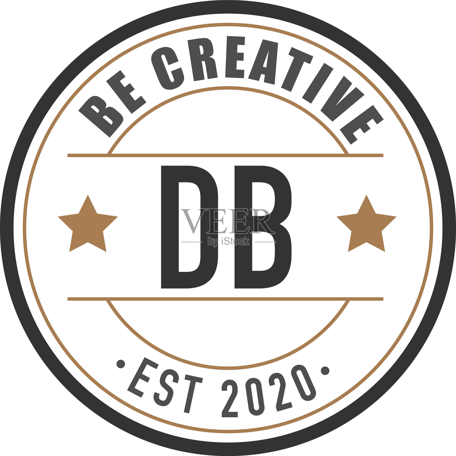 首字母db典雅标志设计模板插画图片素材