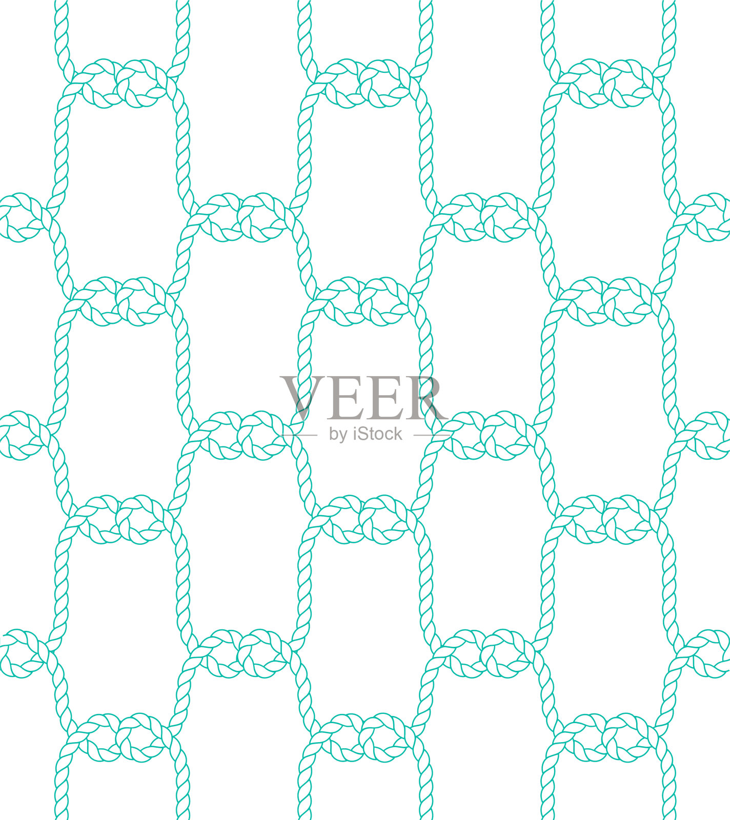 无缝航海绳索图案。时尚的海上风格背景。用于布料、墙纸、包装插画图片素材