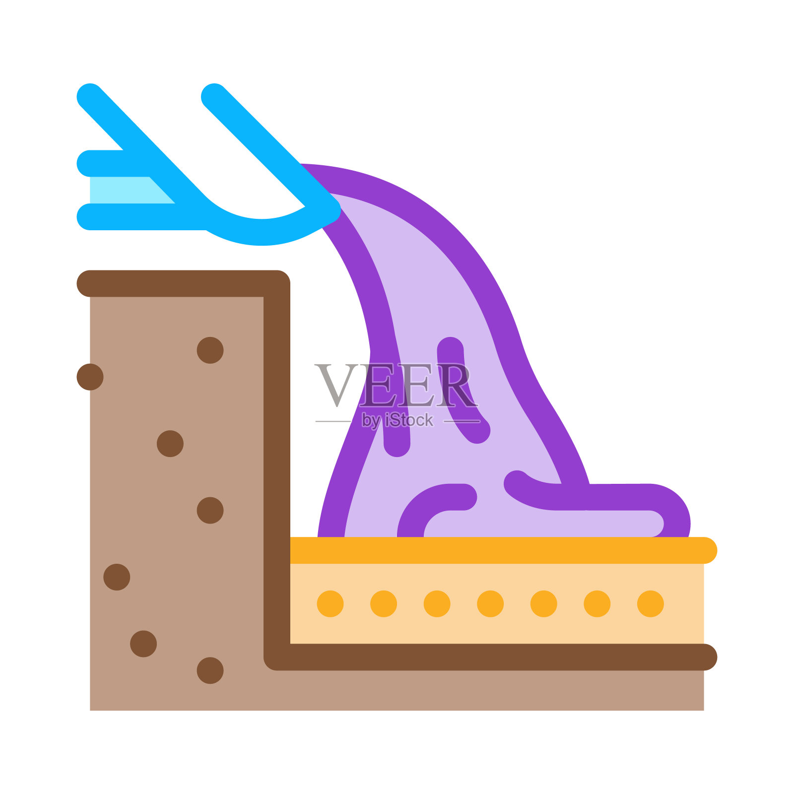 基础浇注图标矢量轮廓插图插画图片素材