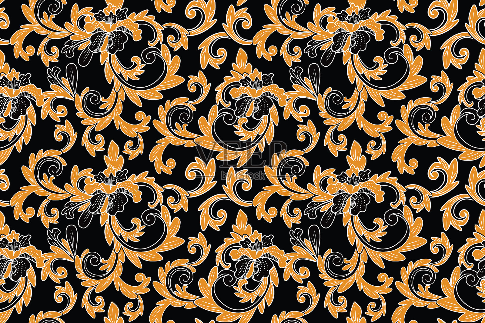 花型无缝图案插画图片素材