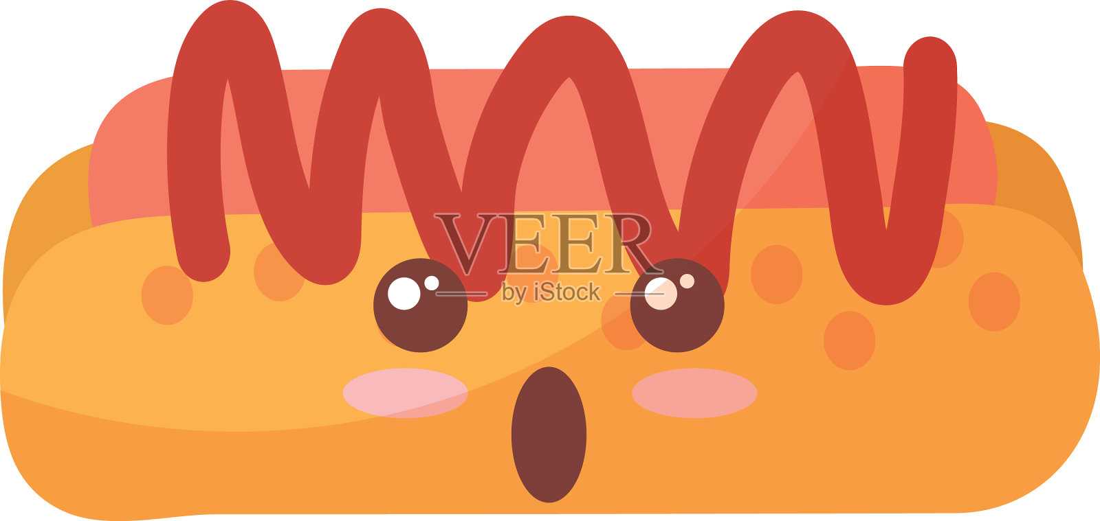 白色背景上的美味热狗设计元素图片