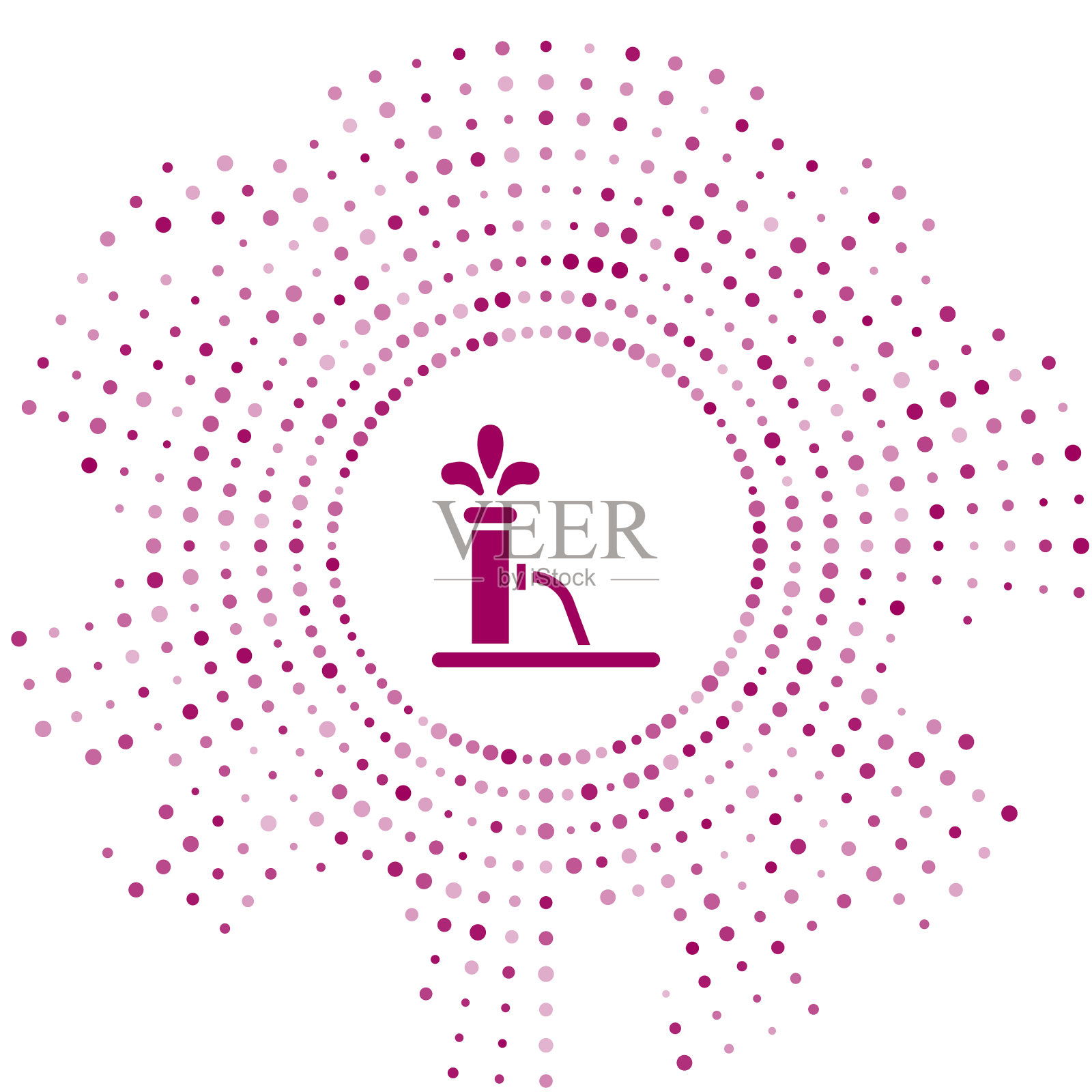 紫色油泵或油泵插孔图标隔离上图标素材