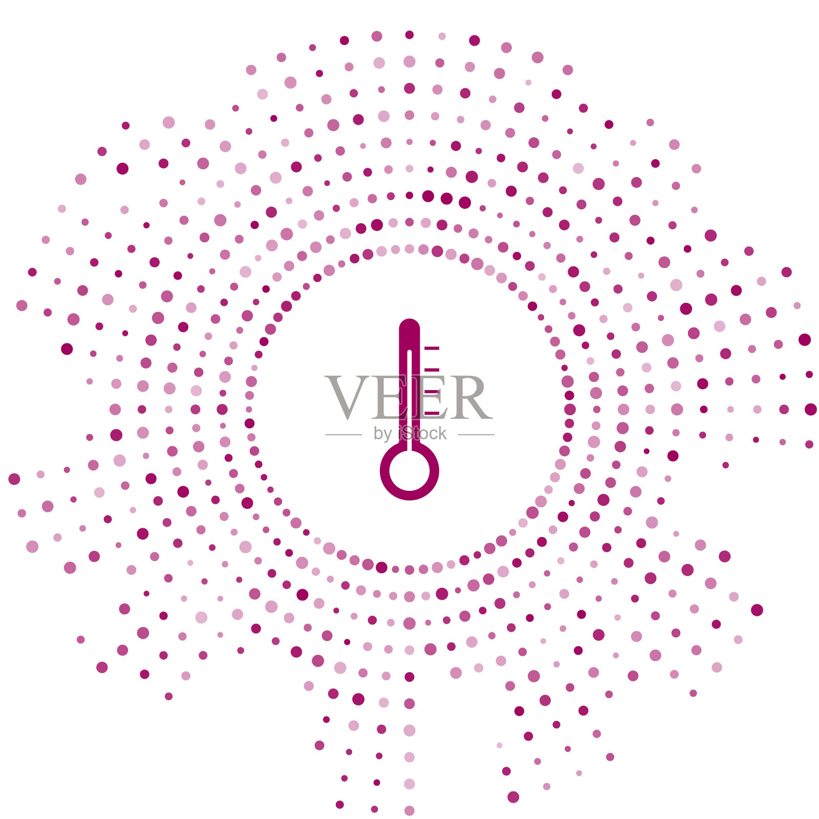 紫色气象学温度计测量图标插画图片素材