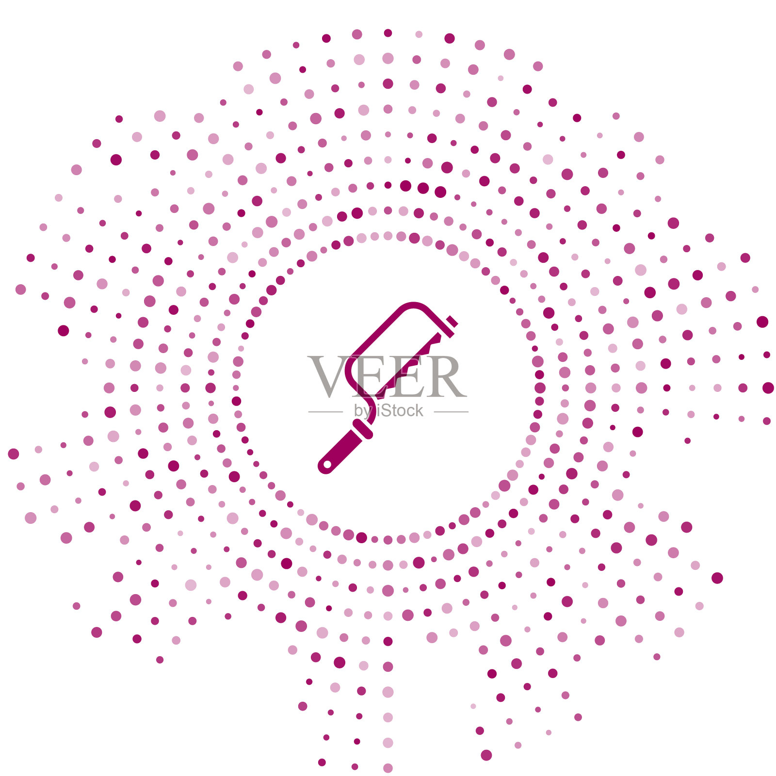 紫色钢锯图标孤立在白色背景插画图片素材