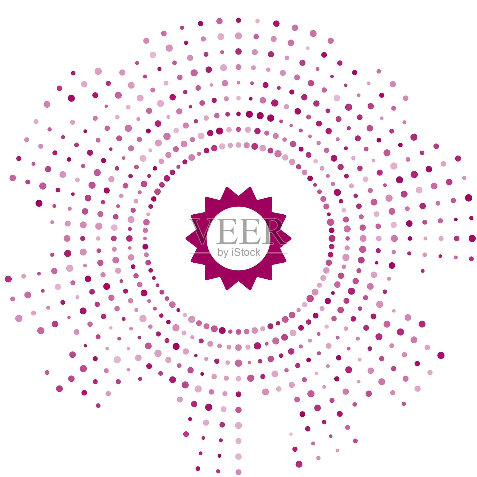 紫色的太阳图标孤立在白色的背景插画图片素材