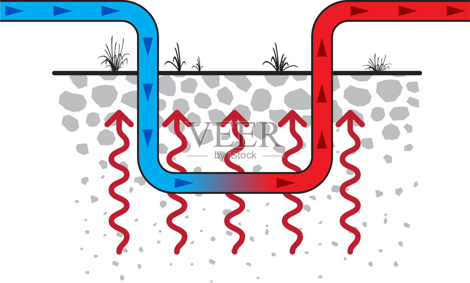 地热能源信息插画图片素材