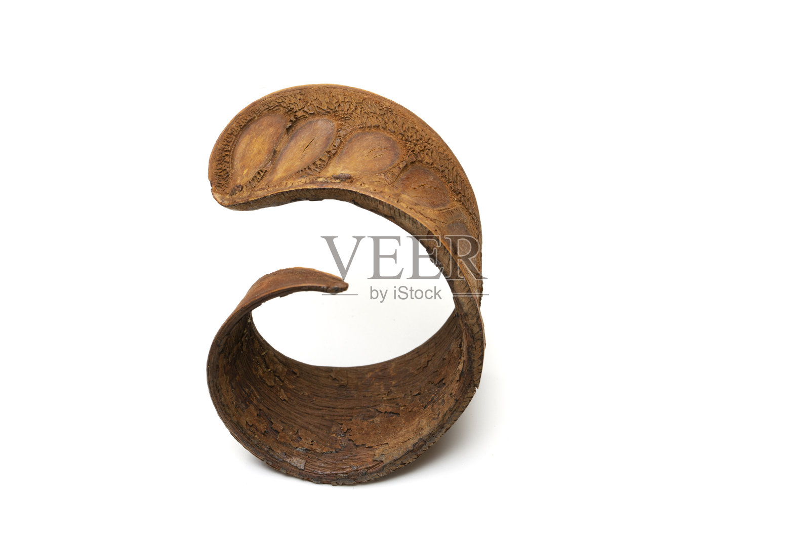 自然对象的装饰纹理非常详细。孤立在一个白色背景与剪辑路径。照片摄影图片