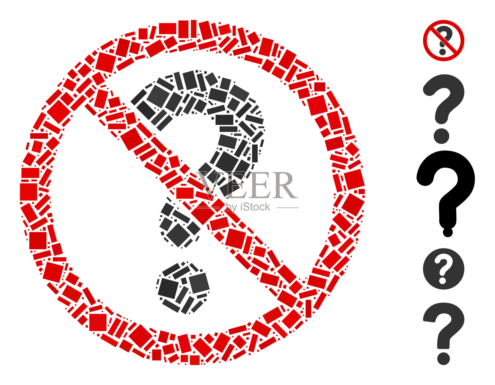 矩形马赛克没有问题插画图片素材