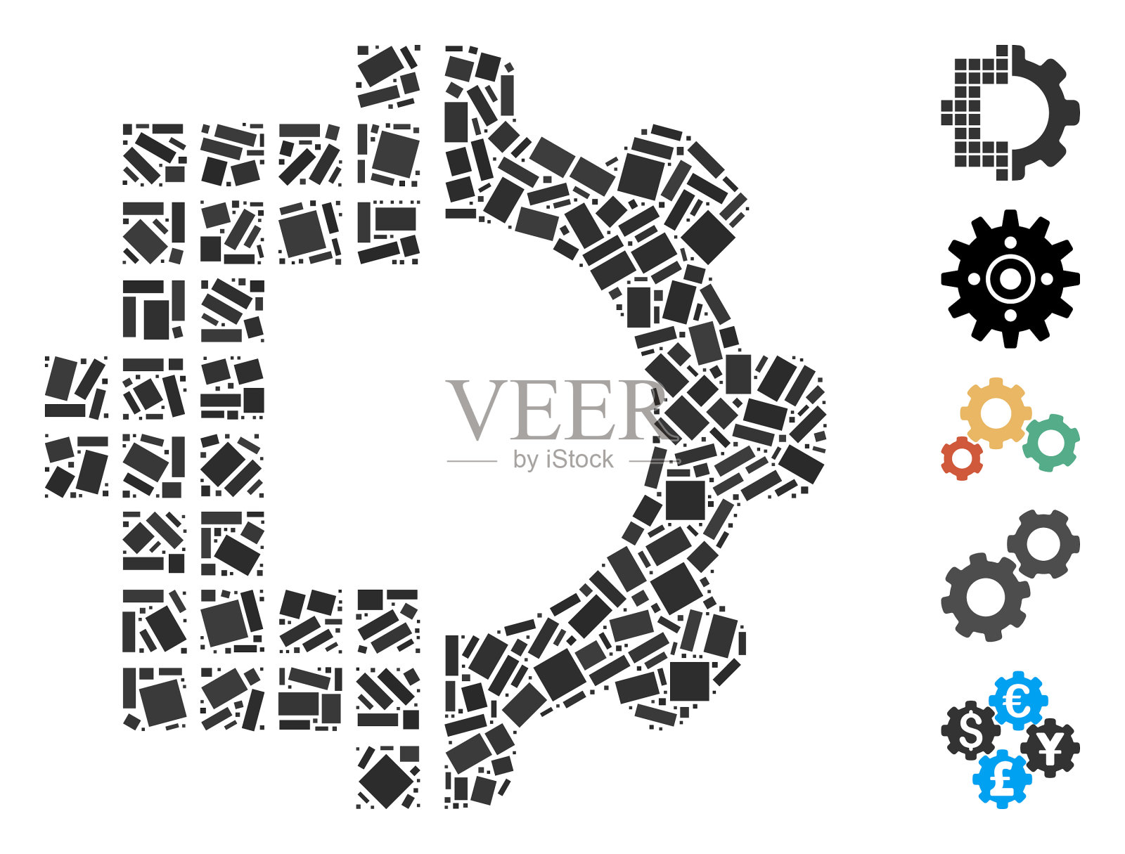 点马赛克数字技术插画图片素材