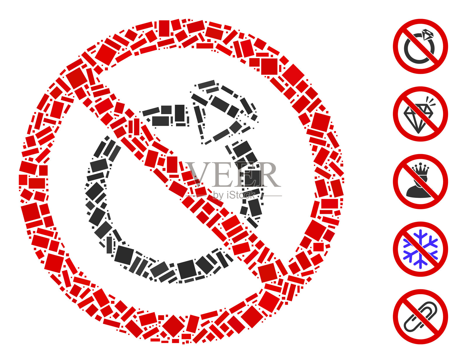 点拼贴没有珠宝插画图片素材