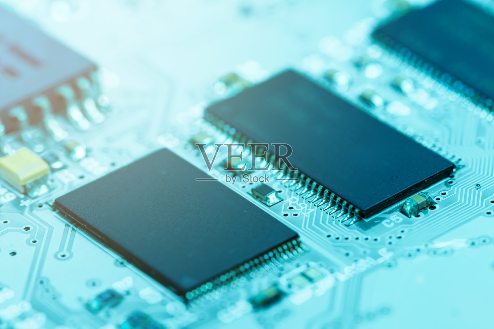 CPU微处理器的特写细节数据引脚照片摄影图片