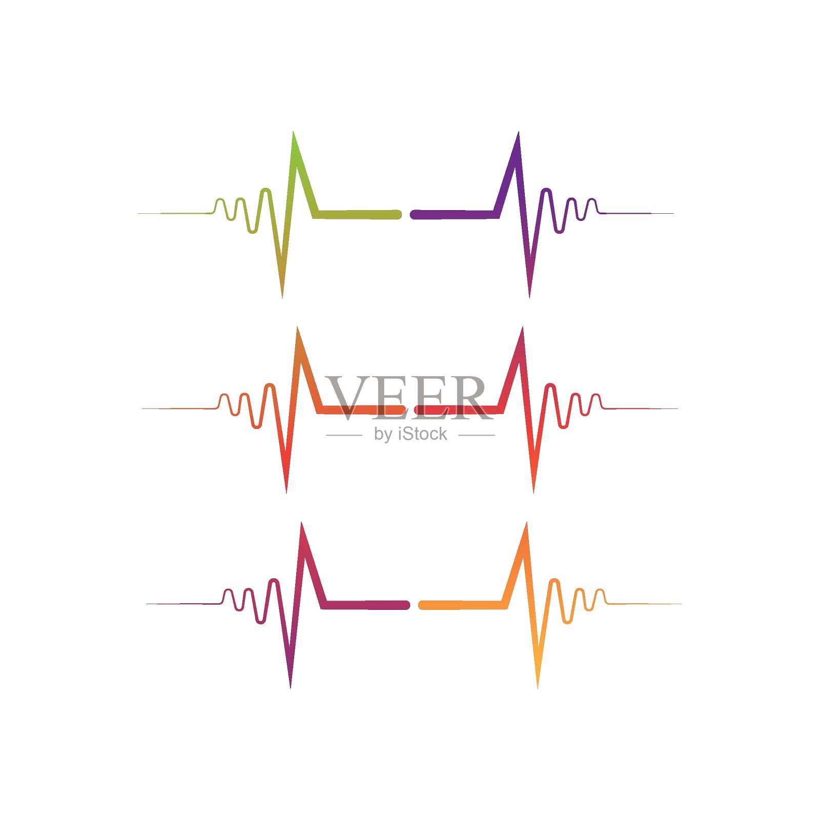 脉冲标志矢量插画图片素材