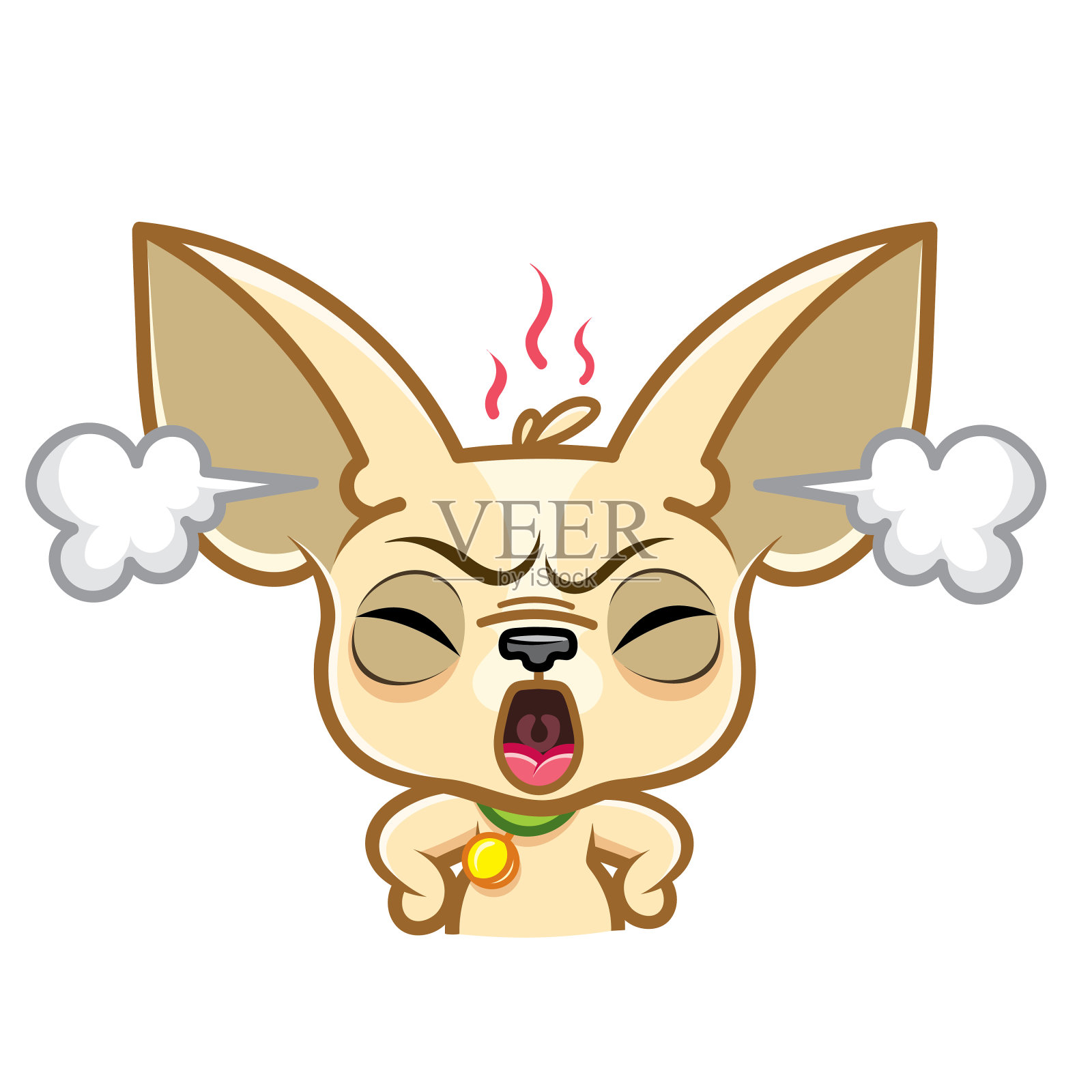 有趣的吉娃娃表情包插画图片素材