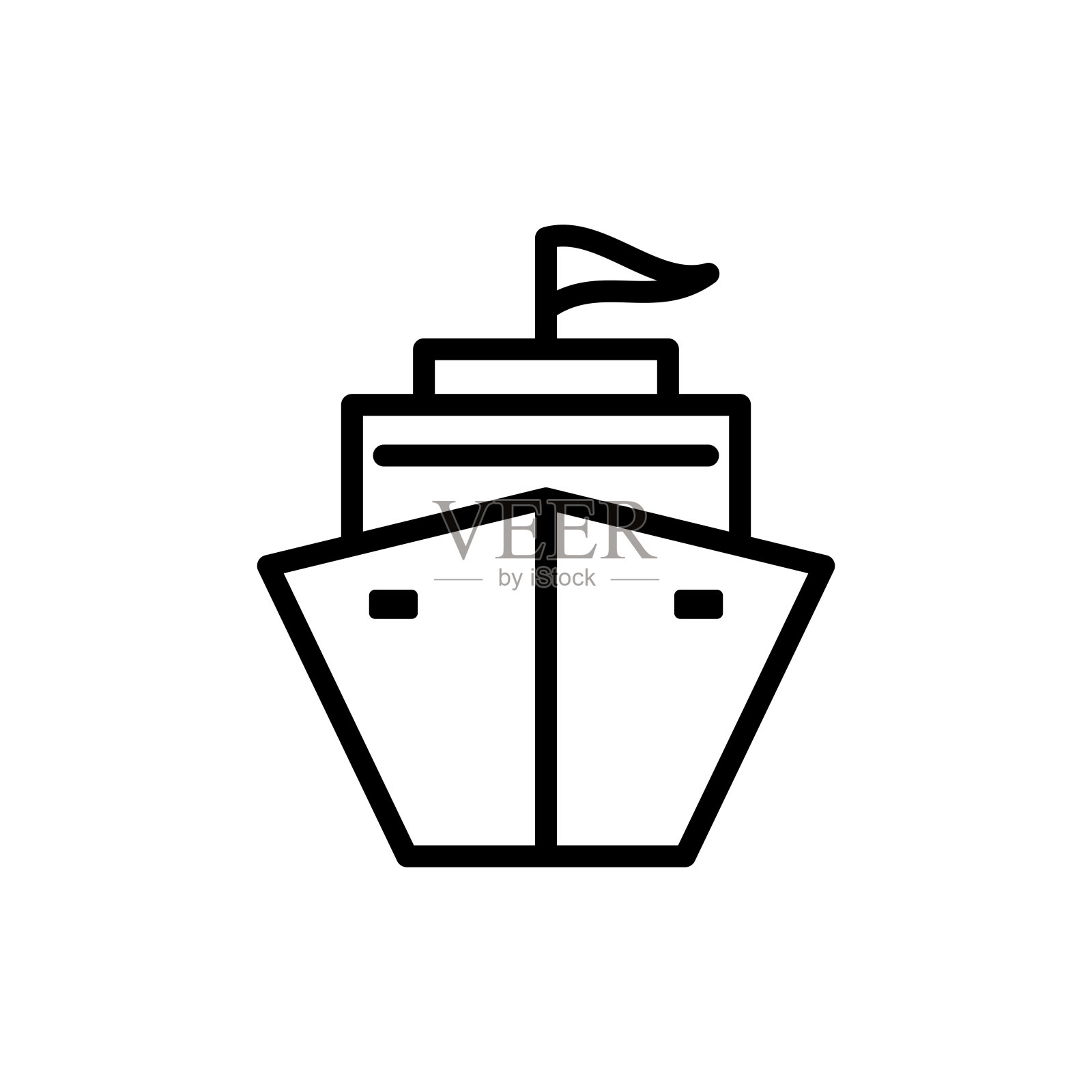 船舶-货物图标矢量设计模板图标素材