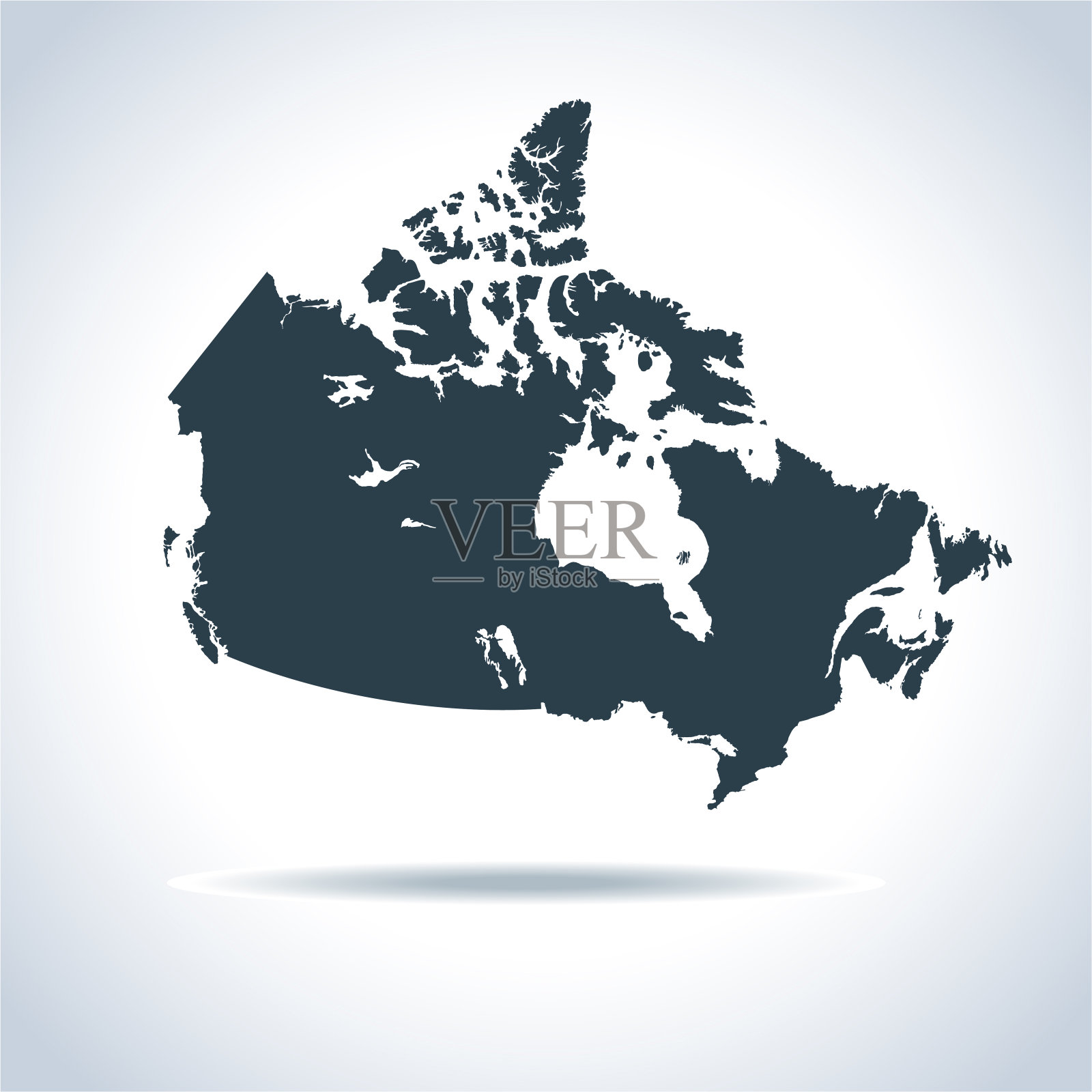 加拿大的地图插画图片素材