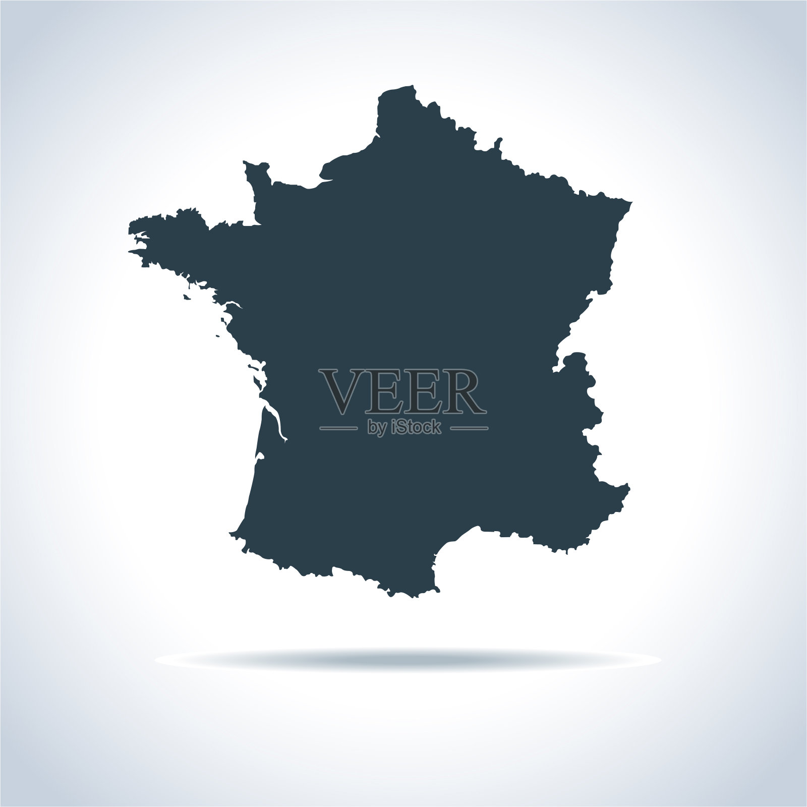 法国的地图插画图片素材