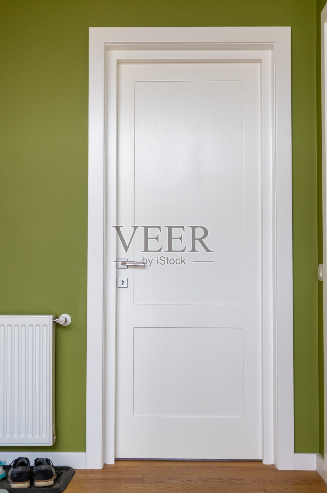 白色木门关闭照片摄影图片