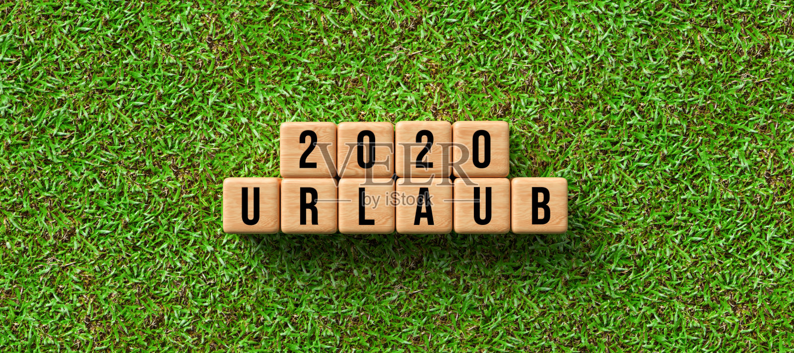 立方体与德国信息度假在2020 - 3d插图照片摄影图片