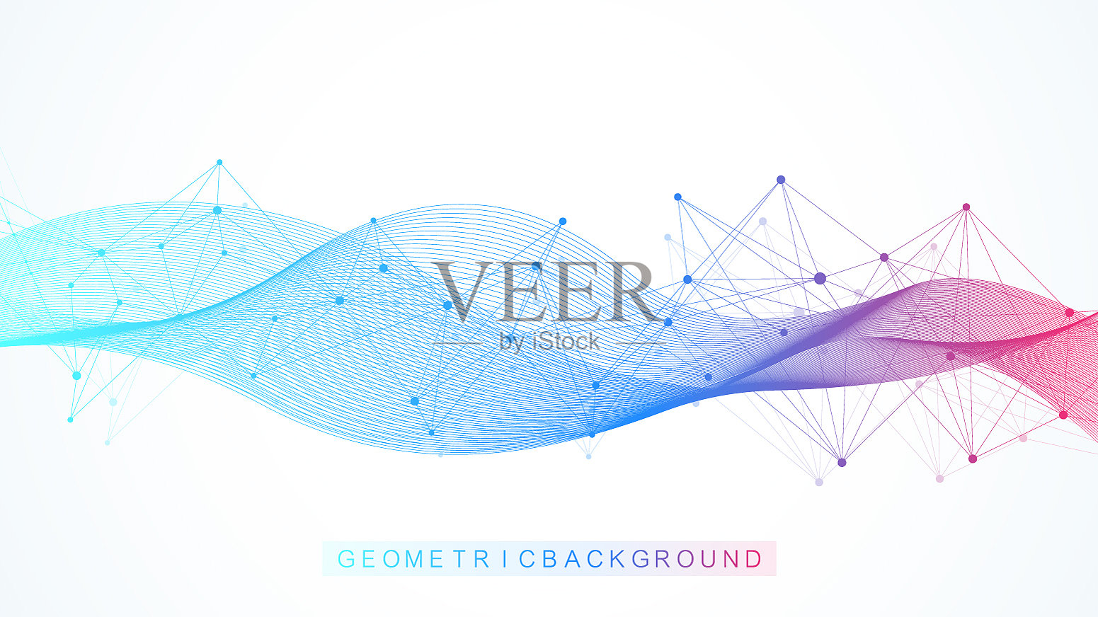 大数据可视化波浪流背景插画图片素材