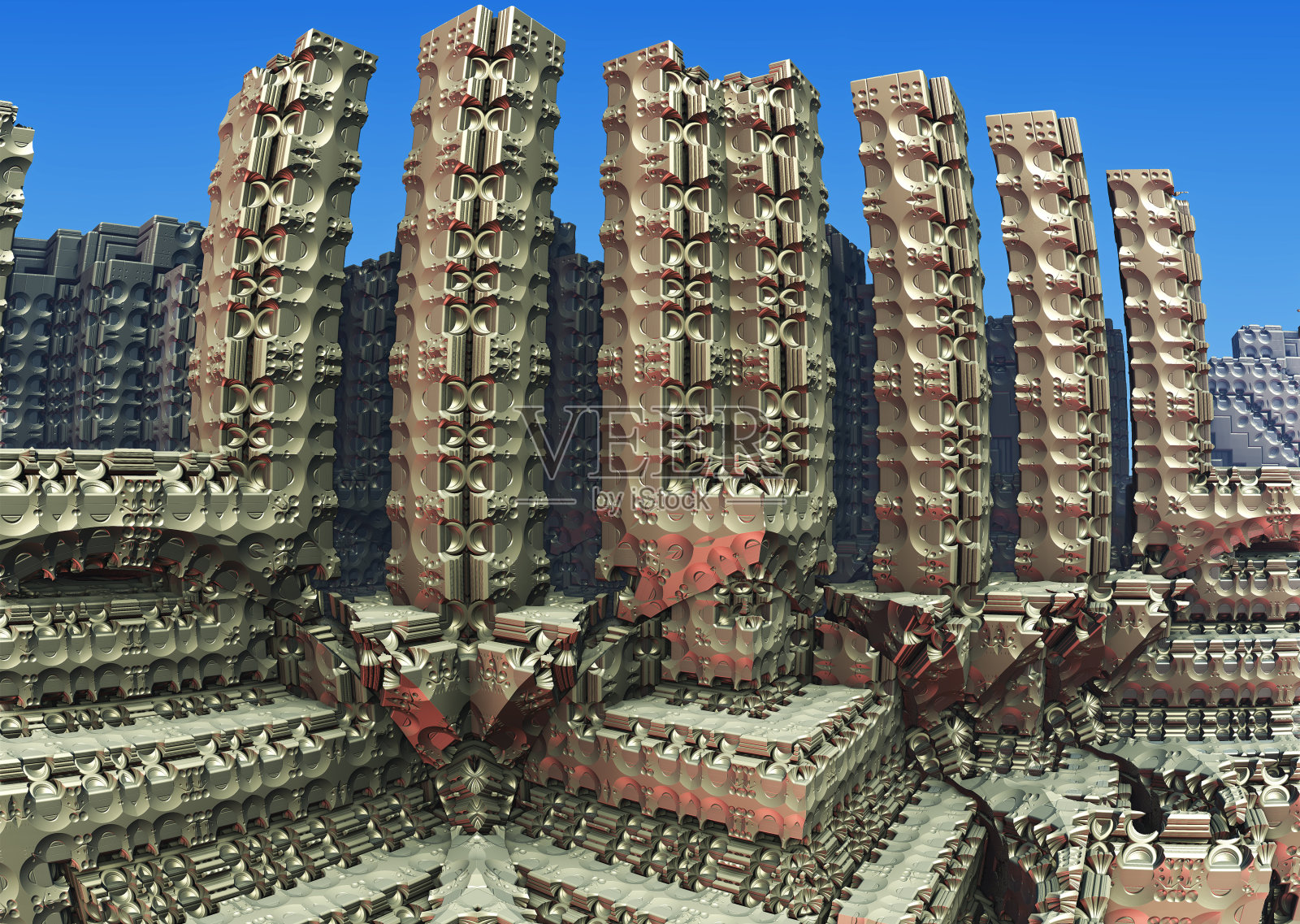 分形三维背景，抽象三维插图，设计元素照片摄影图片