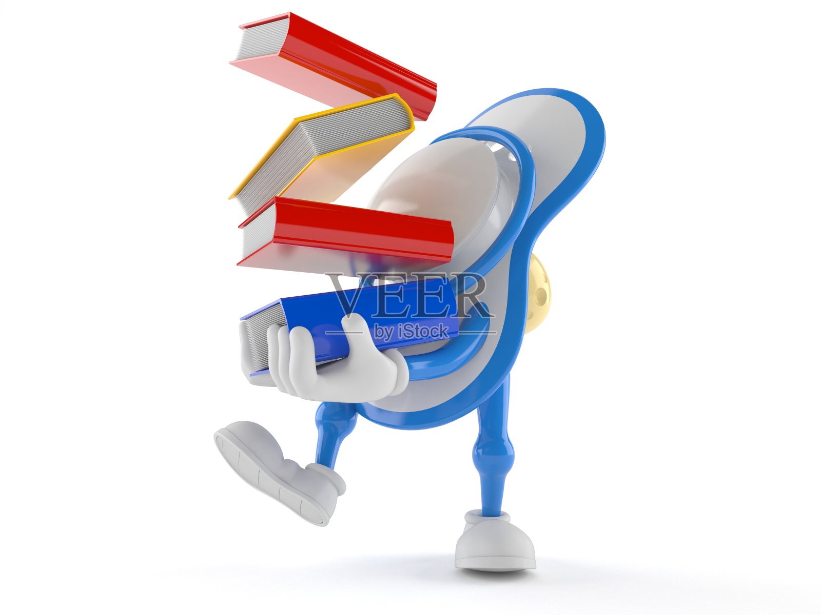 婴儿假人物携带书籍照片摄影图片