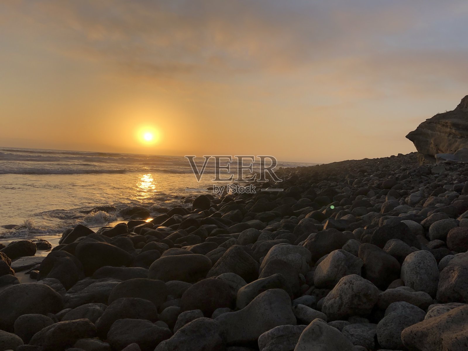 岩石的日落照片摄影图片
