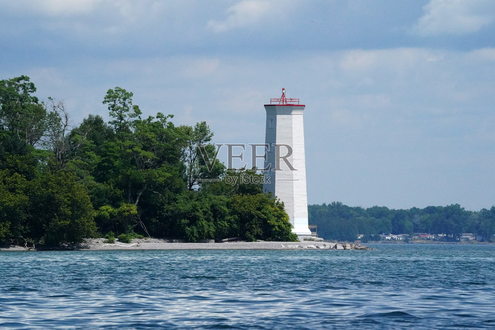 安大略布莱顿水上灯塔照片摄影图片