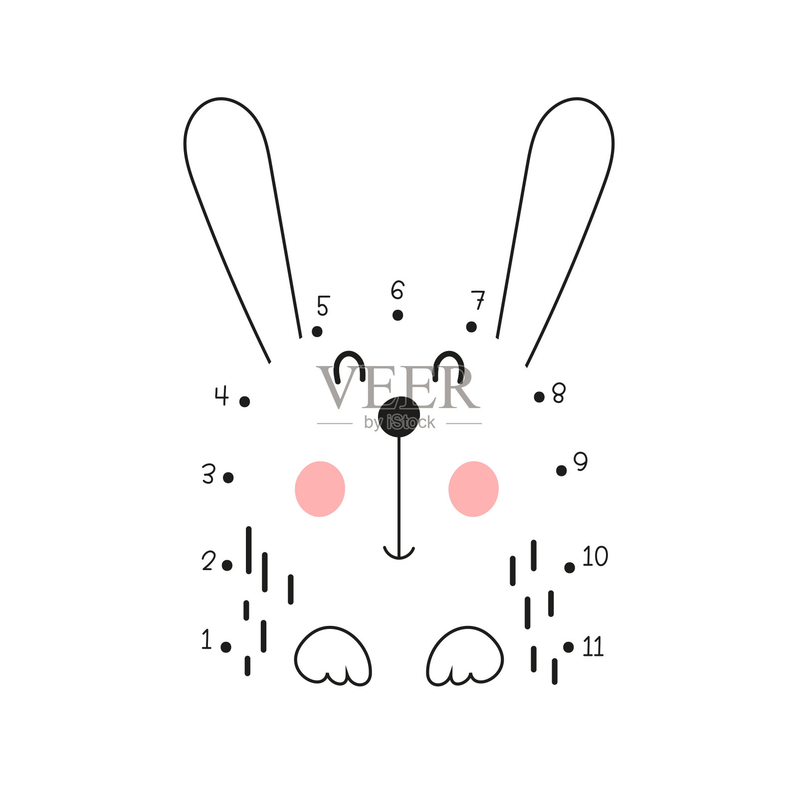 点对点地打野兔设计元素图片