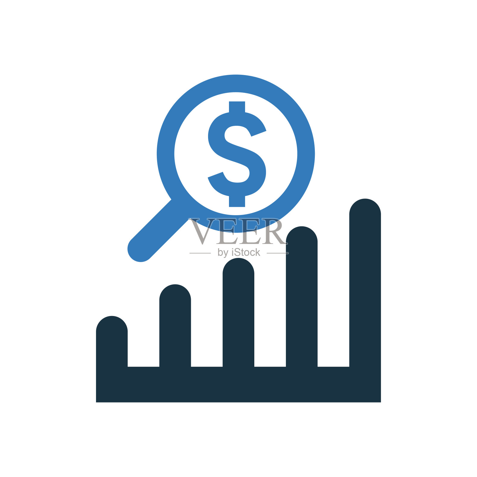 盈利增长分析图标设计插画图片素材