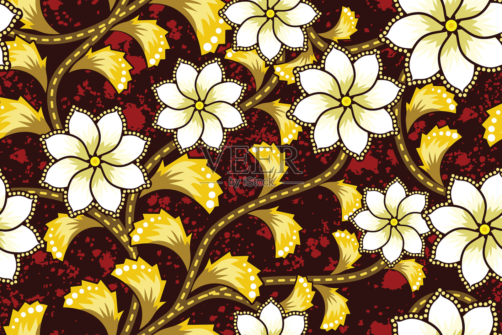 花型无缝图案插画图片素材