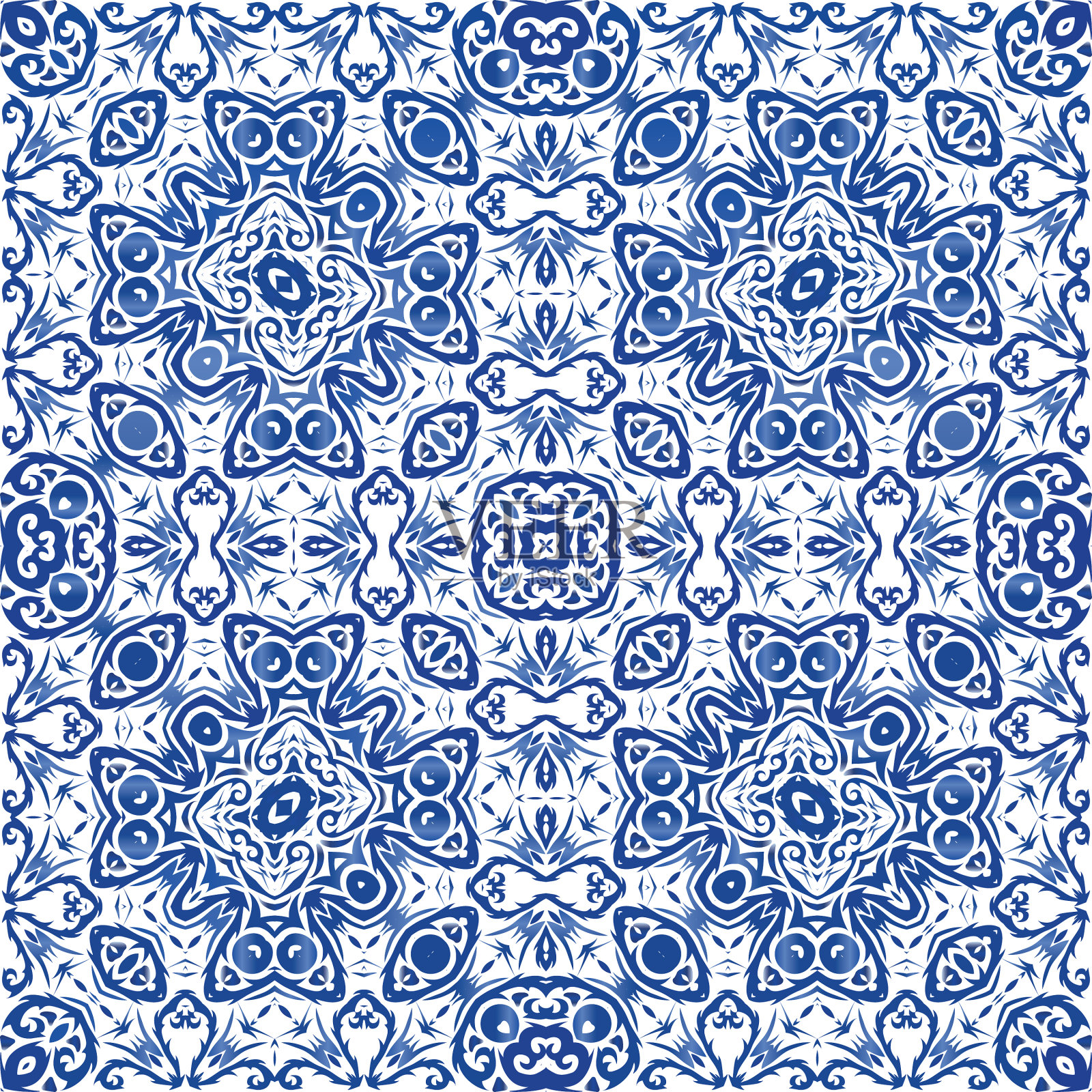 彩色瓷砖的装饰动机插画图片素材