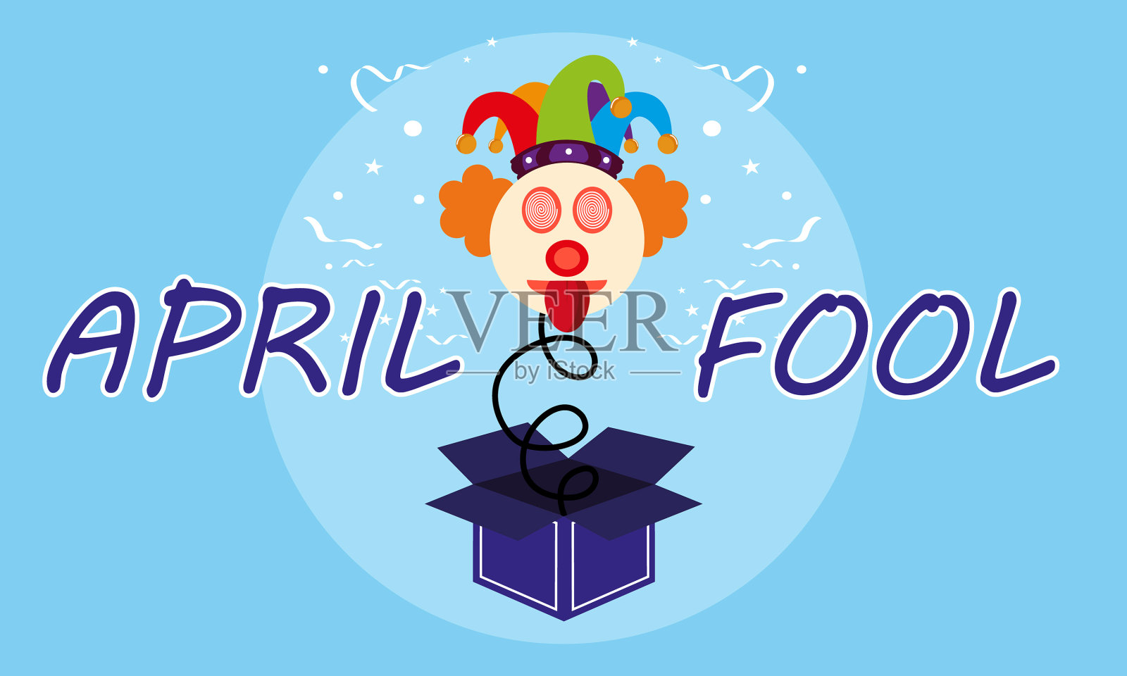 愚人节问候插画图片素材