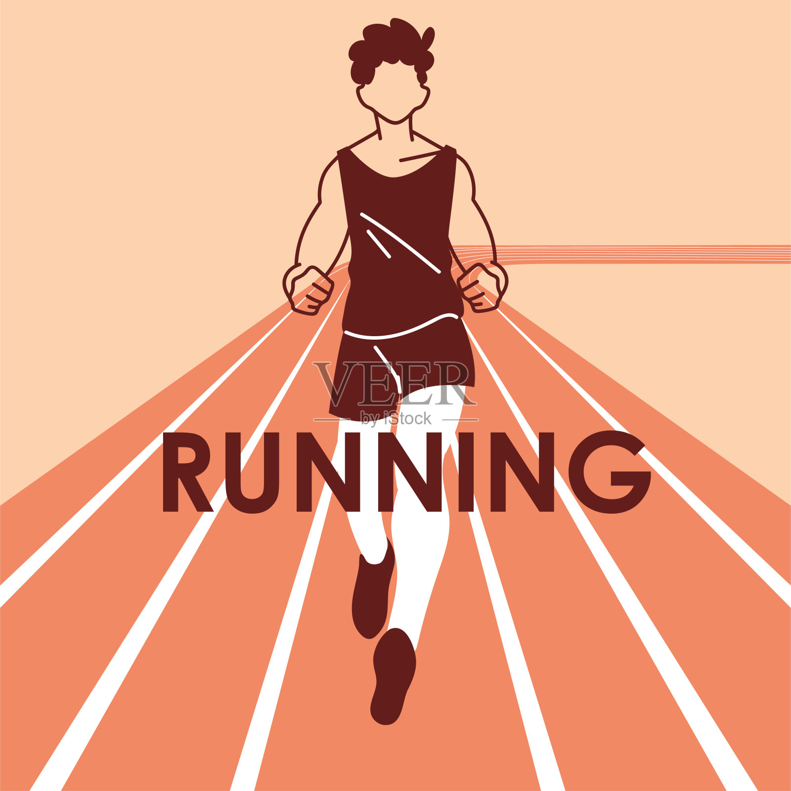 人的化身运行矢量设计插画图片素材