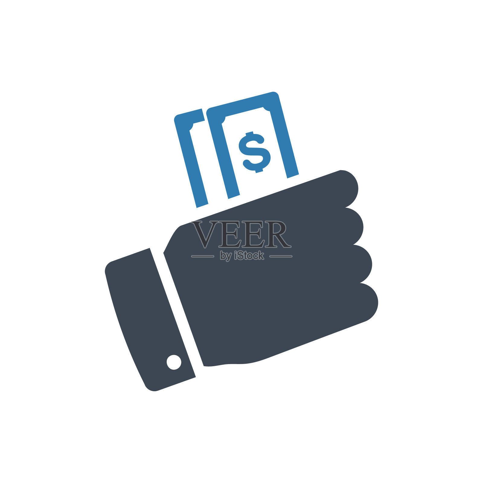 收入的钱图标插画图片素材