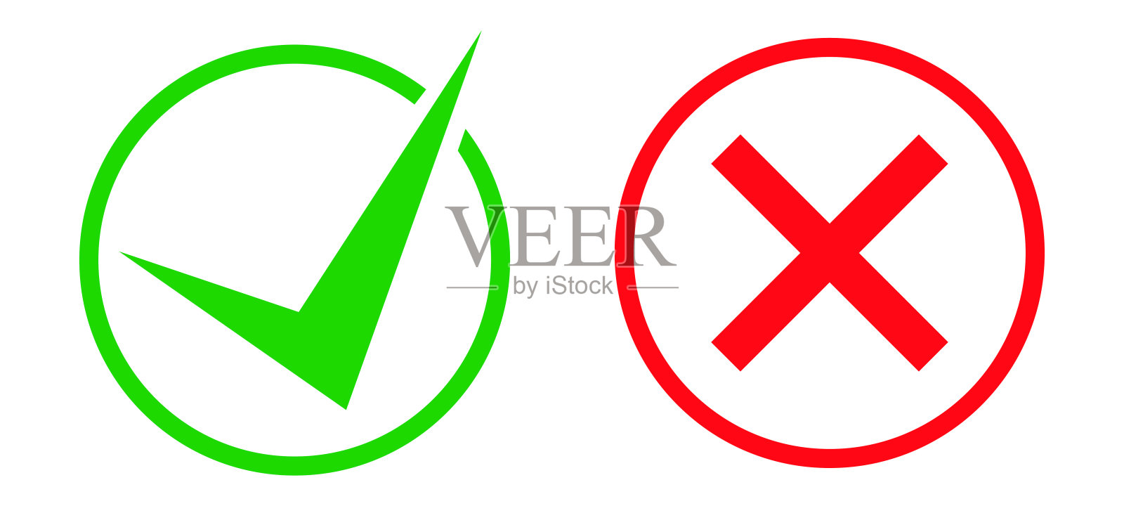 绿色的复选标记是雪伏尼赫斯特，图标是如此abo，背景是在一个白色的背景图标素材