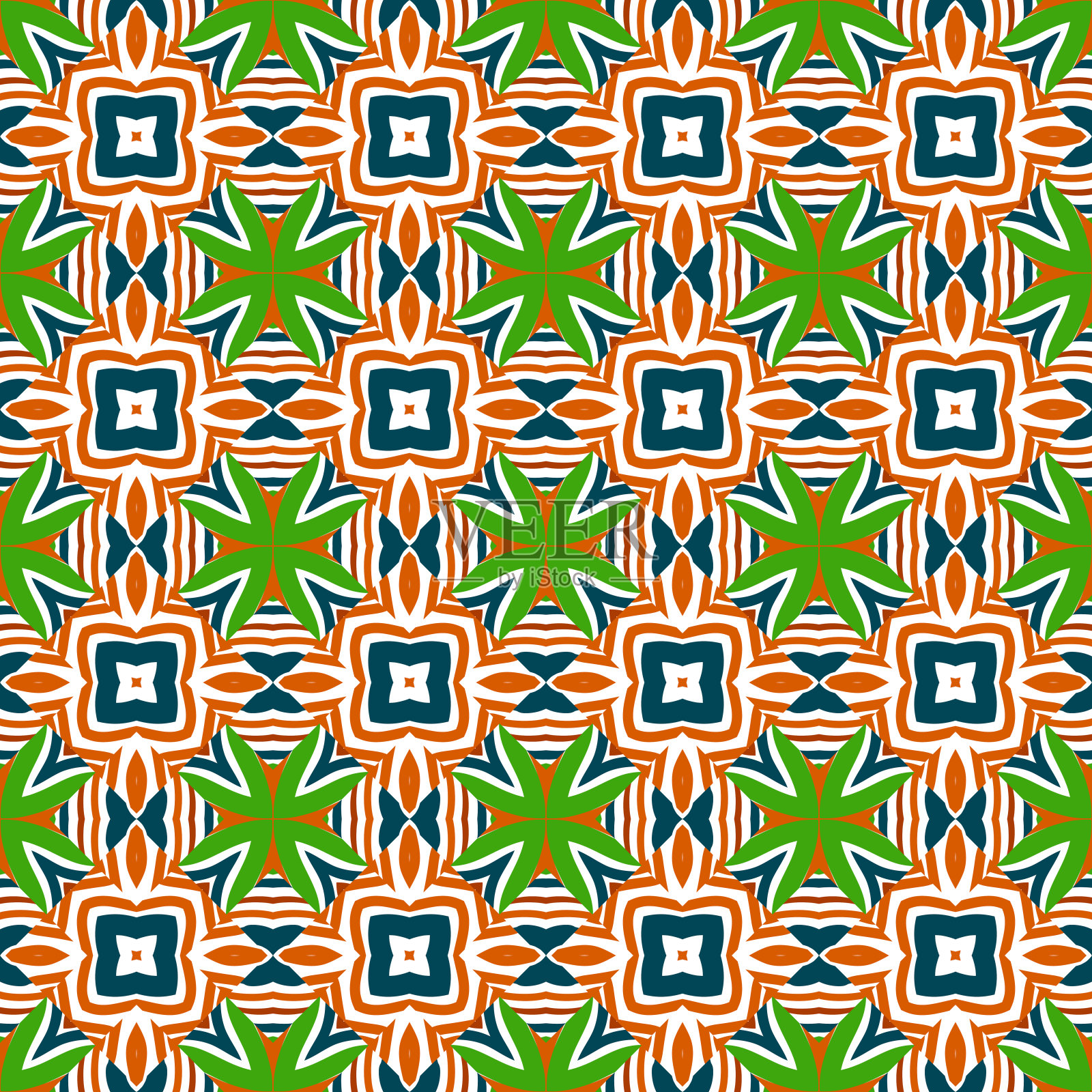 抽象明亮的现代几何无缝图案。装饰艺术地质背景。流行的瓷砖无限背景。矢量插图。插画图片素材