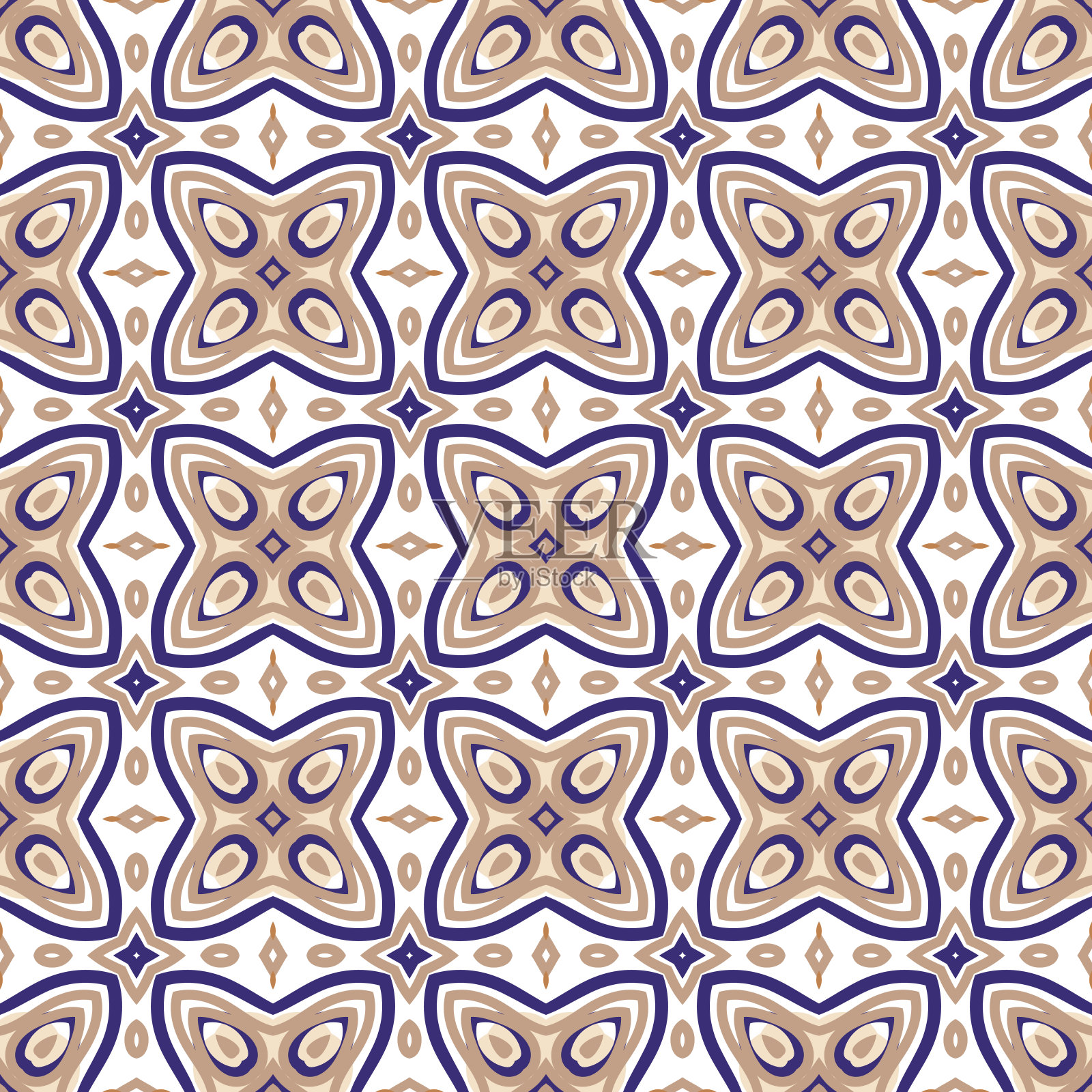 抽象明亮的现代几何无缝图案。装饰艺术地质背景。流行的瓷砖无限背景。矢量插图。插画图片素材