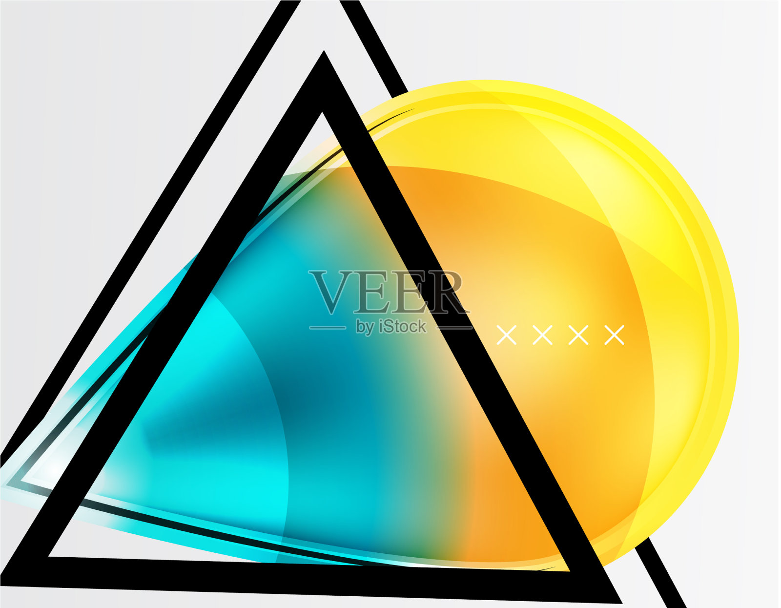 抽象背景-光泽玻璃气泡插画图片素材