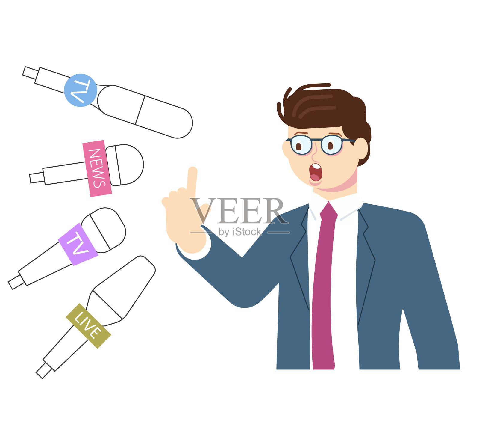 在线新闻conferece插画图片素材