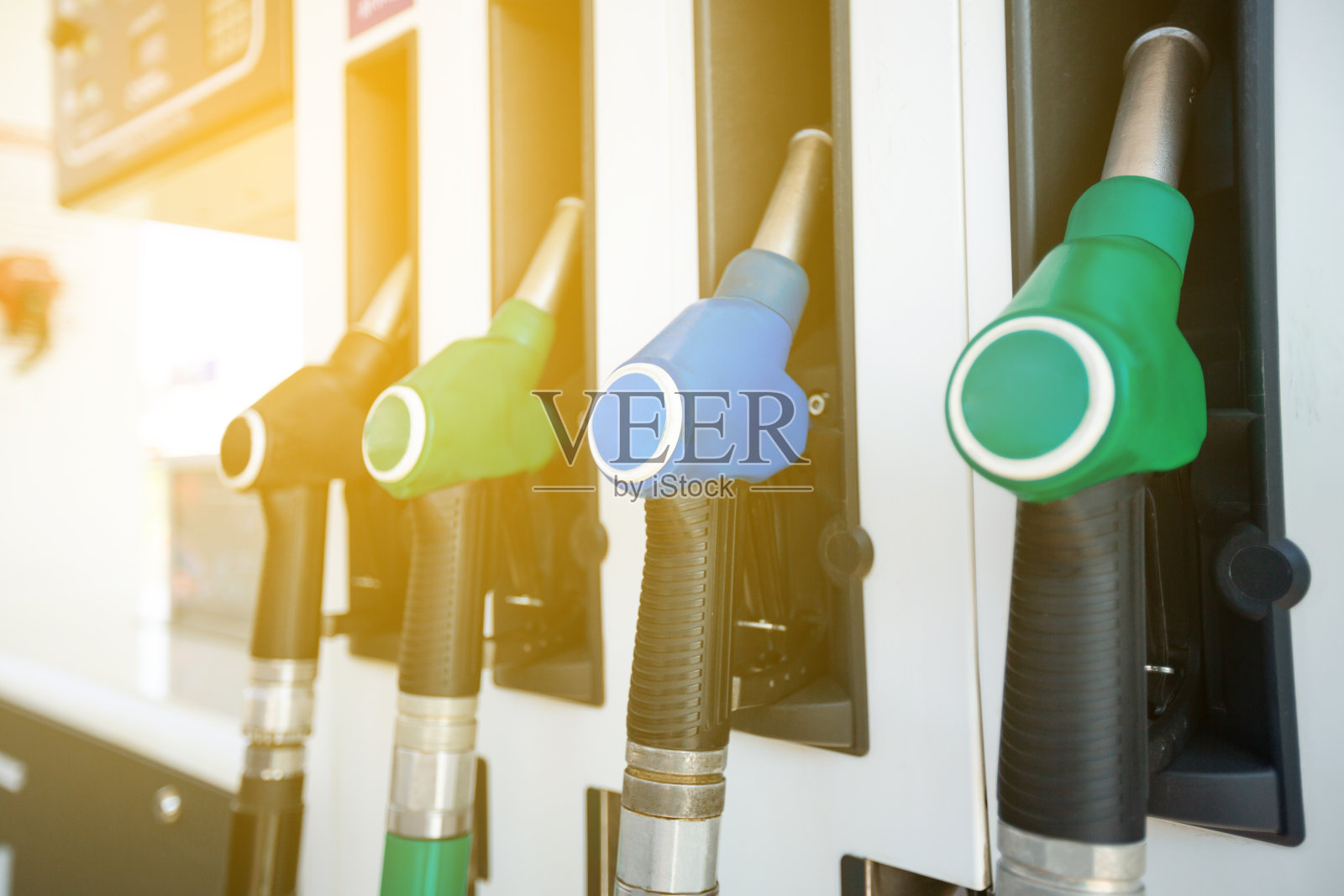 加油站的加油机。没有人照片摄影图片