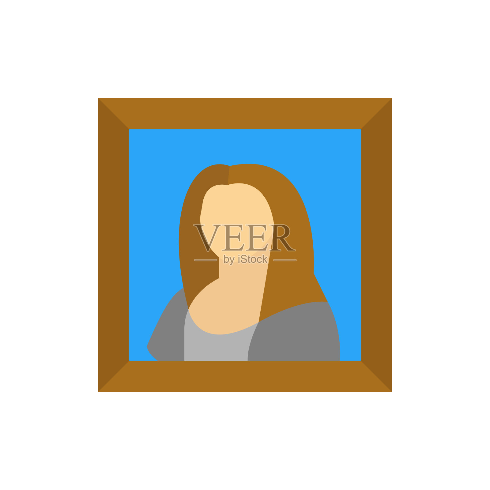 绘画、博物馆图标。简单的颜色矢量元素的历史事物图标用户界面和用户体验，网站或移动应用程序插画图片素材