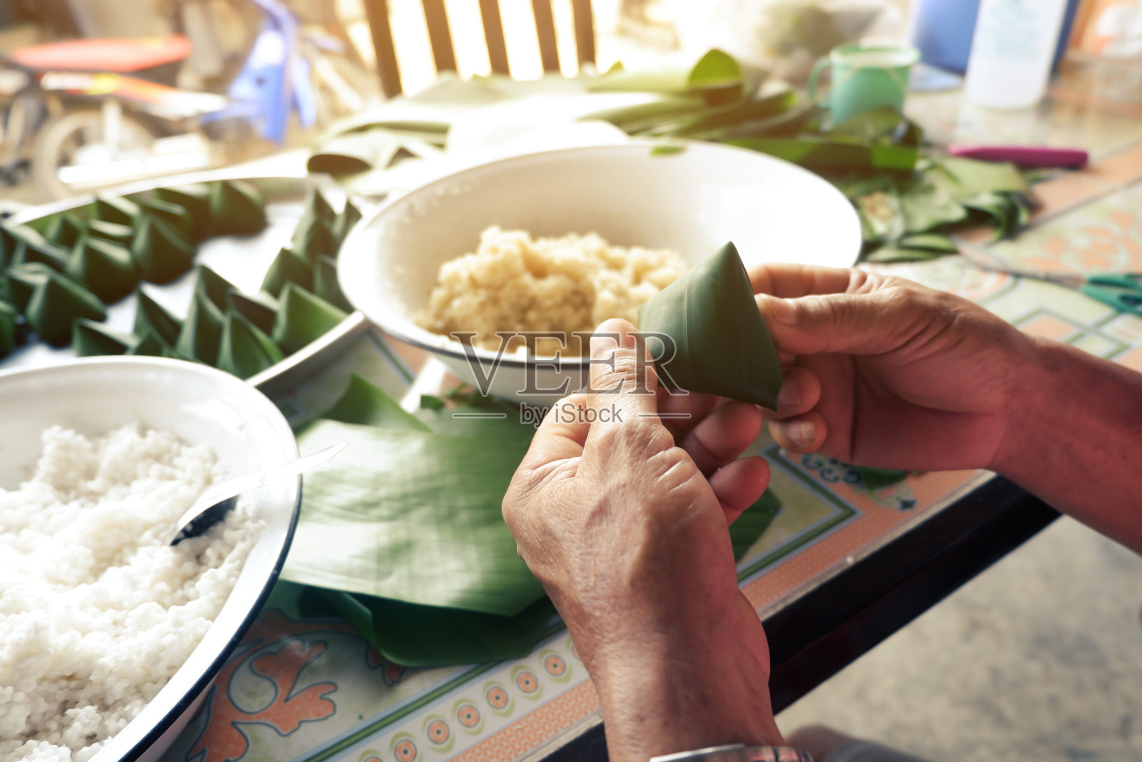 假期的家庭照片摄影图片