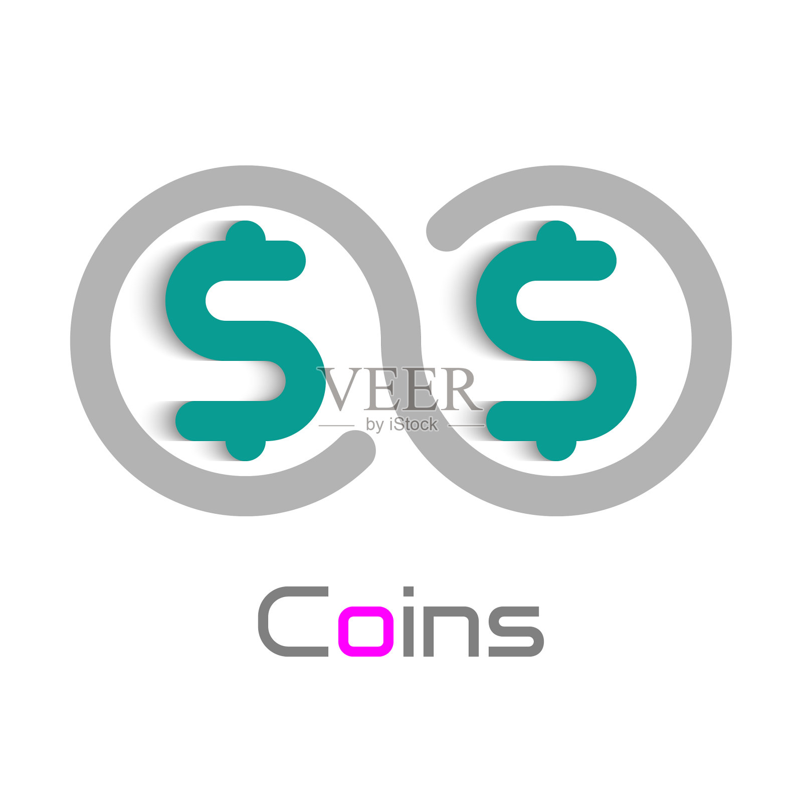 硬币标志设计元素图标素材