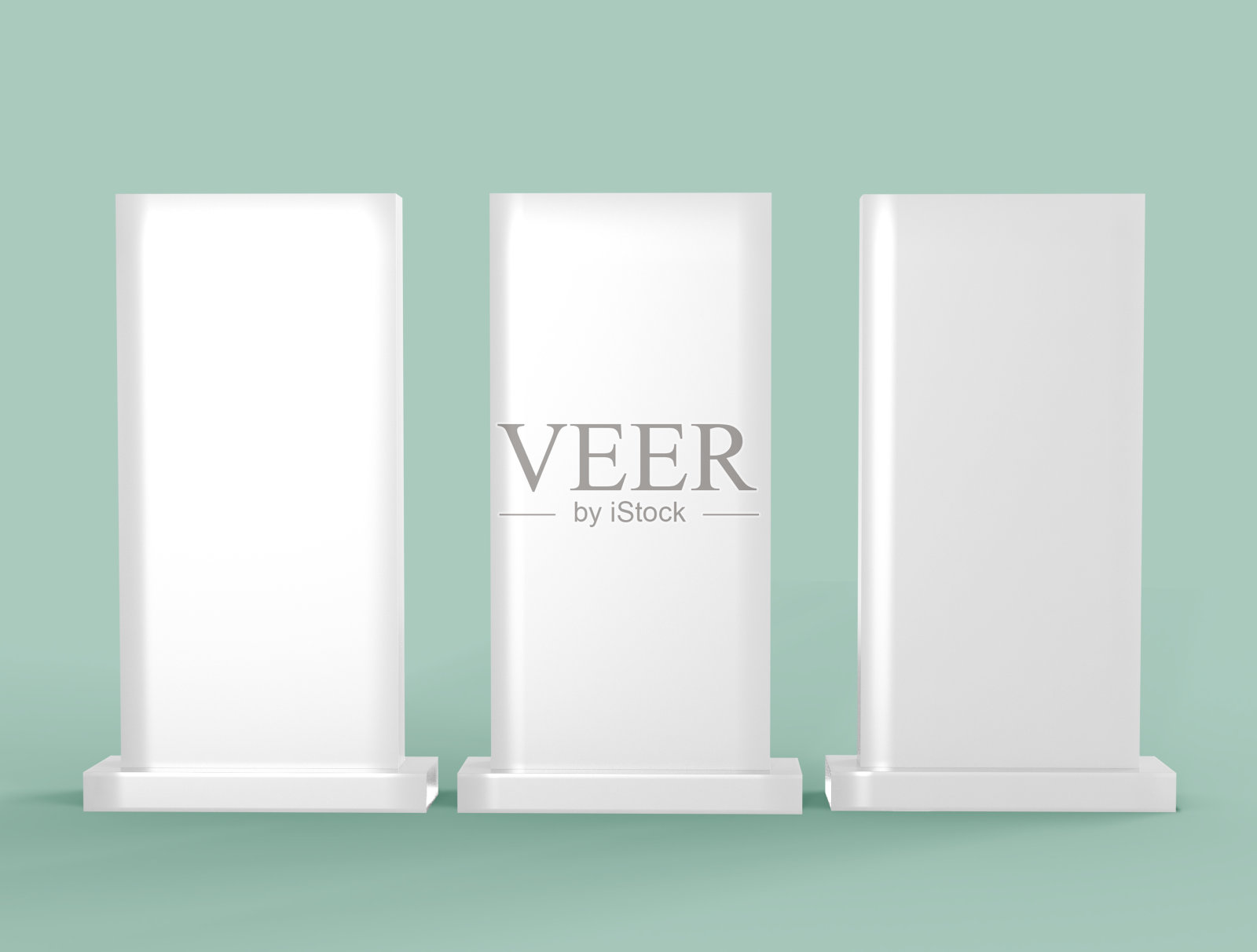 3 d演示。空白滚动旗帜站模型。照片摄影图片