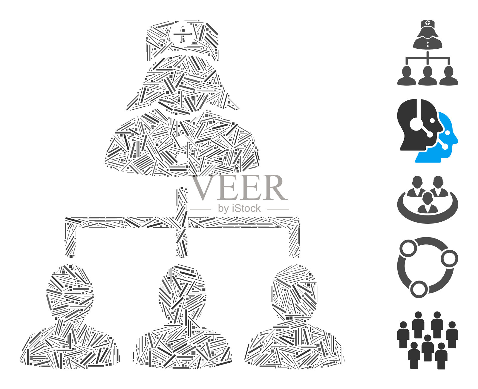 Dash马赛克病人护士等级图标插画图片素材