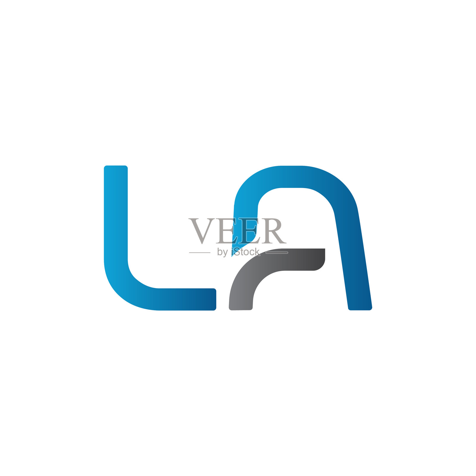 初始la字母企业标识设计模板设计元素图片