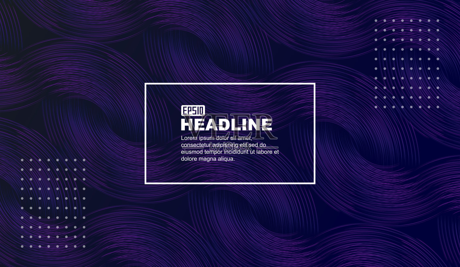 紫色深蓝线条背景，抽象动态纹理。插画图片素材