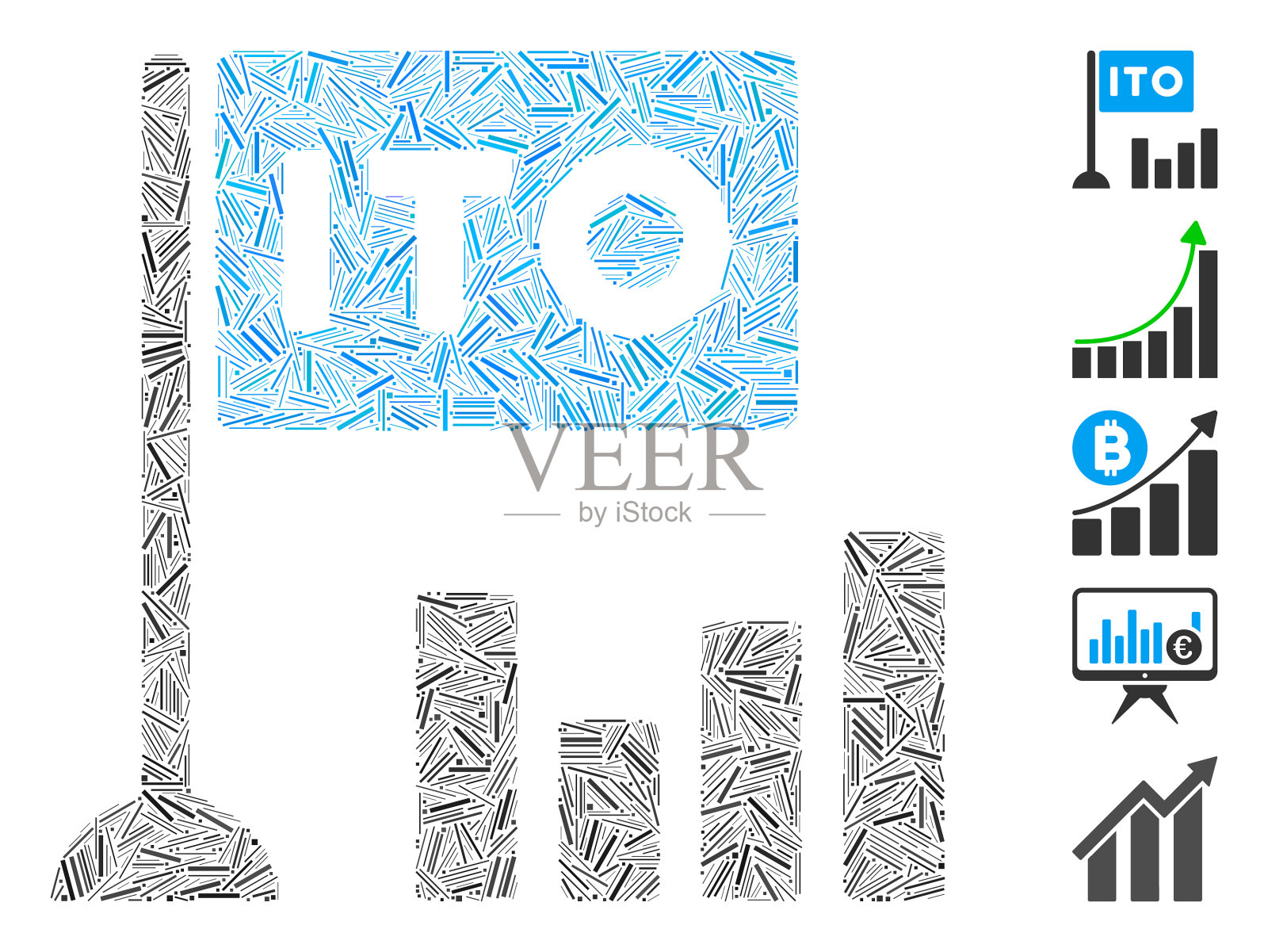 舱口拼贴ITO条形图图标插画图片素材