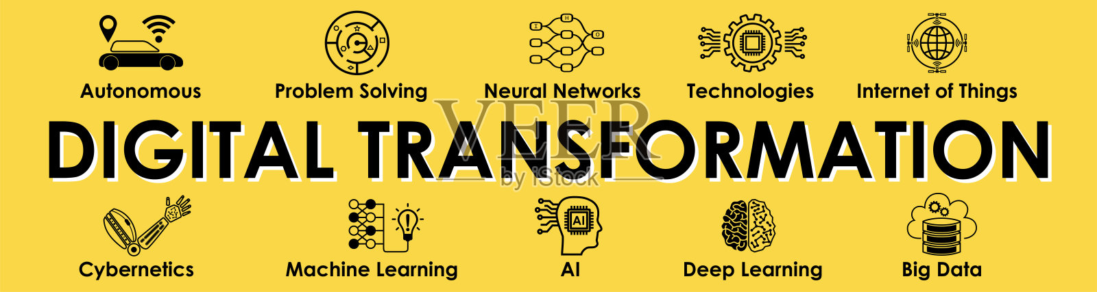 数字变换矢量插图。插画图片素材